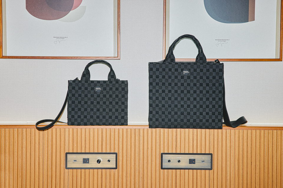 IVY×FEILER Block Check Tote Bag《2 size》 – IVY I'M NAVY IVY×FEILER Block Check Tote Bag《2 size》 – IVY I'M NAVY