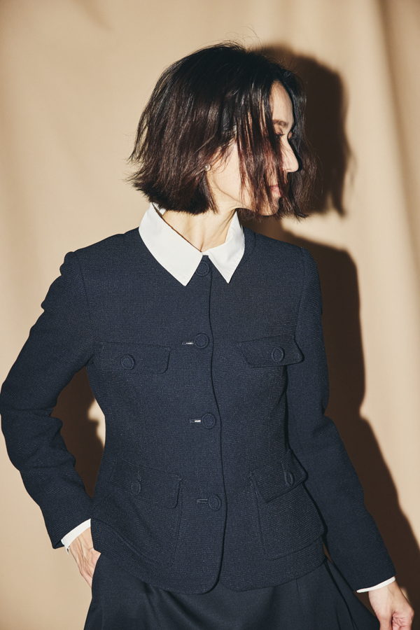 Pocketed Tweed Jacket