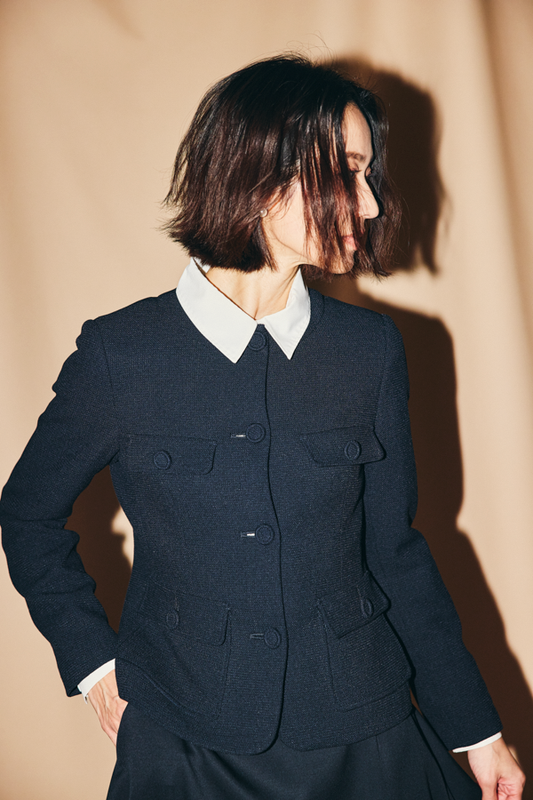 Pocketed Tweed Jacket