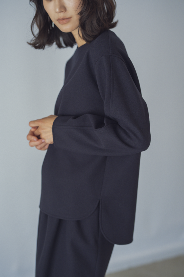 Melton Center-Stitch Pullover