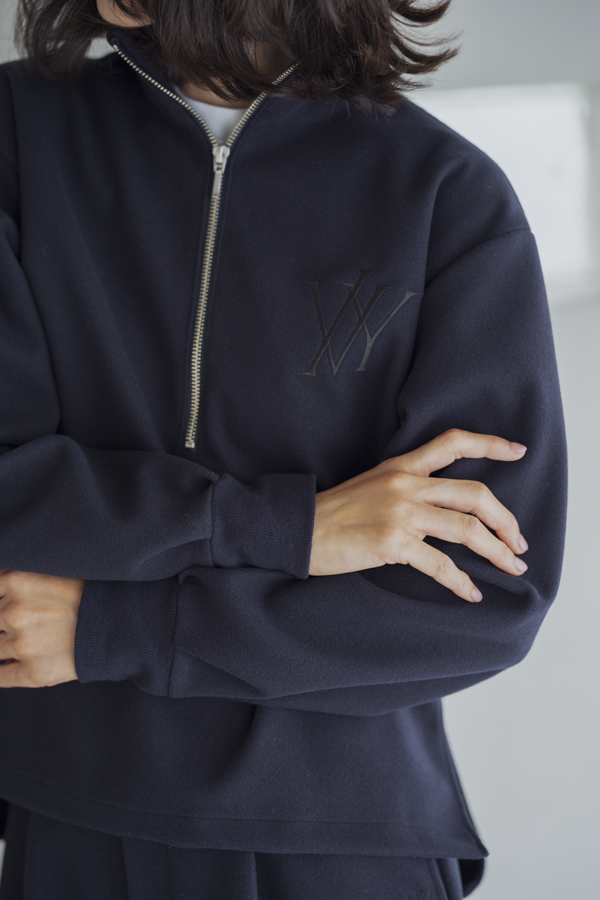 Melton Half-Zip Sweatshirt