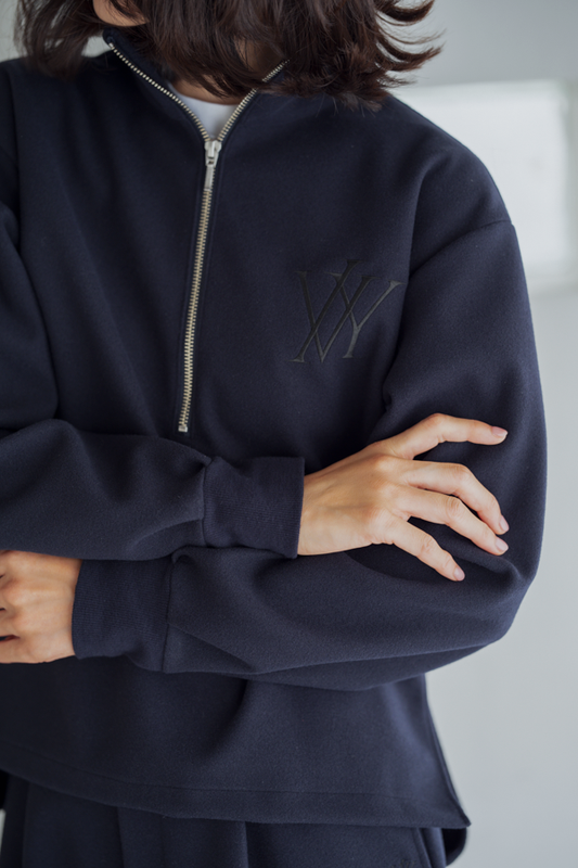 Melton Half-Zip Sweatshirt