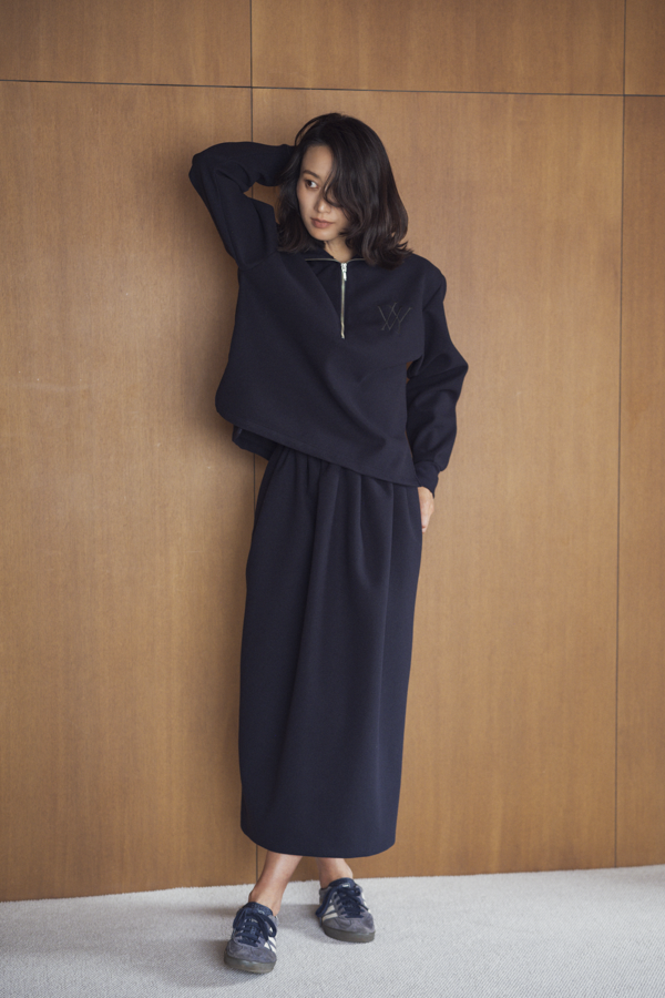 Melton Half-Zip Sweatshirt