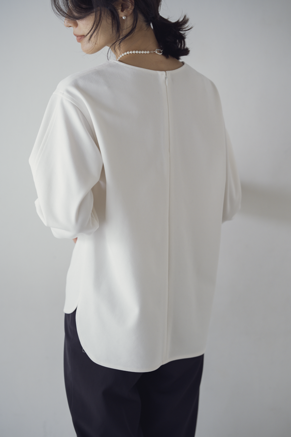 Fine-Jersey Center-Stitch Pullover
