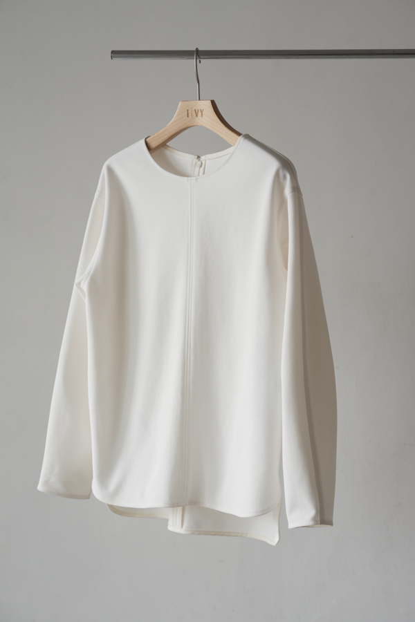 Fine-Jersey Center-Stitch Pullover