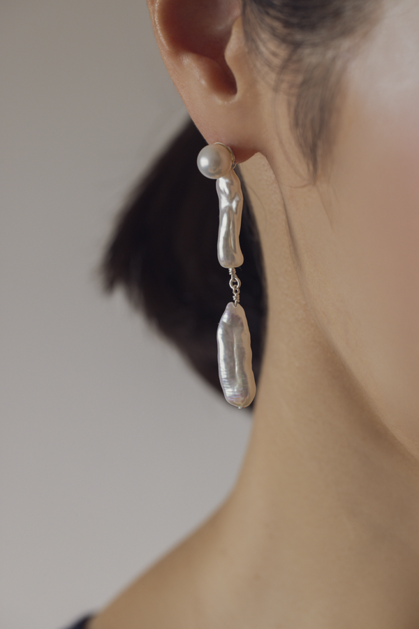 IVY × EMMN 淡水パールピアス