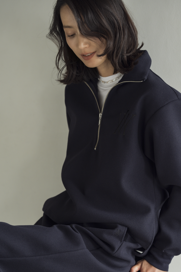 Melton Half-Zip Sweatshirt